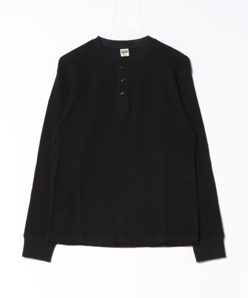B.I.D.(ビーアイディー)の「《ワッフル ヘンリーネックロングスリーブTシャツ》(Tシャツ/カットソー・メンズ・ブラック/オートミール/オリーブ/ホワイト・MEDIUM/LARGE)」の16枚目の写真