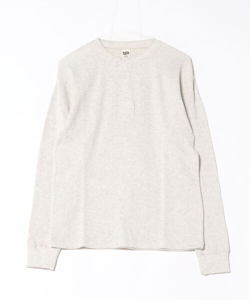 B.I.D.(ビーアイディー)の「《ワッフル ヘンリーネックロングスリーブTシャツ》(Tシャツ/カットソー・メンズ・ブラック/オートミール/オリーブ/ホワイト・MEDIUM/LARGE)」の10枚目の写真