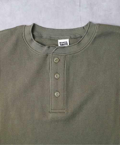 B.I.D.(ビーアイディー)の「《ワッフル ヘンリーネックロングスリーブTシャツ》(Tシャツ/カットソー・メンズ・ブラック/オートミール/オリーブ/ホワイト・MEDIUM/LARGE)」の6枚目の写真