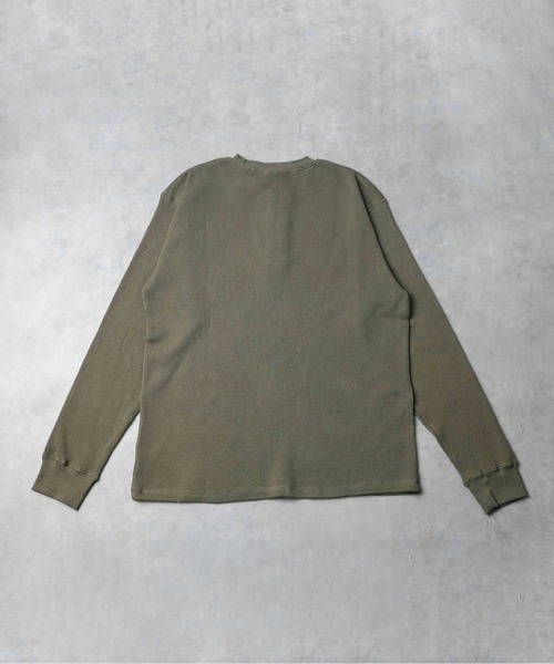 B.I.D.(ビーアイディー)の「《ワッフル ヘンリーネックロングスリーブTシャツ》(Tシャツ/カットソー・メンズ・ブラック/オートミール/オリーブ/ホワイト・MEDIUM/LARGE)」の5枚目の写真