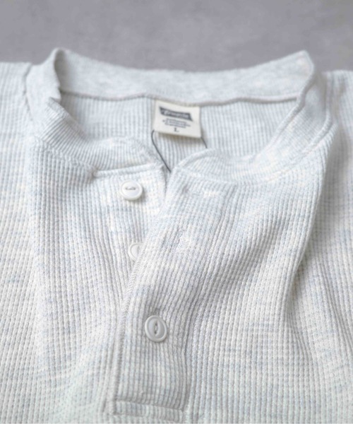 B.I.D.(ビーアイディー)の「《ワッフル ヘンリーネックロングスリーブTシャツ》(Tシャツ/カットソー・メンズ・ブラック/オートミール/オリーブ/ホワイト・MEDIUM/LARGE)」の12枚目の写真