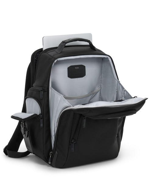 TUMI（トゥミ）の「TUMI ALPHA（アルファ） トゥミ・ブリーフ・パック（A4/PC15インチまで対応）（バックパック/リュック・メンズ・ブラック/ネイビー・FREE）」の4枚目の写真