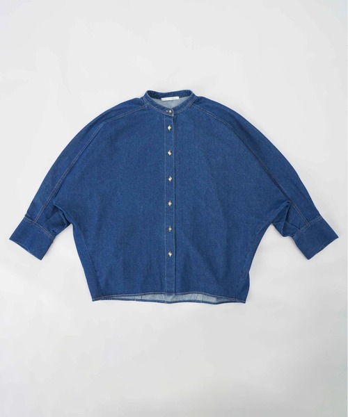 LUCA/LADY LUCK LUCA（ルカ/レディラックルカ）の「LC/LLL コクーンドルマンチュニックシャツ/デニムドルマンシャツ（シャツ/ブラウス・レディース・グレー/ブルー/サックスブルー・FREE）」の21枚目の写真