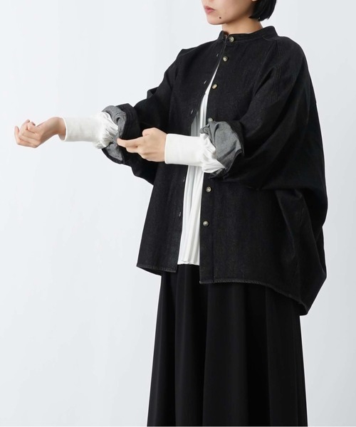 LUCA/LADY LUCK LUCA（ルカ/レディラックルカ）の「LC/LLL コクーンドルマンチュニックシャツ/デニムドルマンシャツ（シャツ/ブラウス・レディース・グレー/ブルー/サックスブルー・FREE）」の8枚目の写真