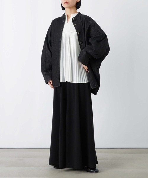 LUCA/LADY LUCK LUCA（ルカ/レディラックルカ）の「LC/LLL コクーンドルマンチュニックシャツ/デニムドルマンシャツ（シャツ/ブラウス・レディース・グレー/ブルー/サックスブルー・FREE）」の7枚目の写真