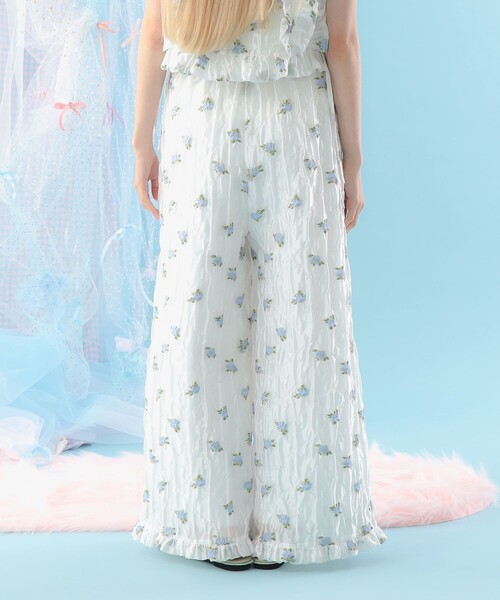 CAROLINA GLASER(カロリナ グレイサー)の「フラワー フリル パンツ(その他パンツ・レディース・ブラック/オフホワイト・SMALL/MEDIUM)」の10枚目の写真