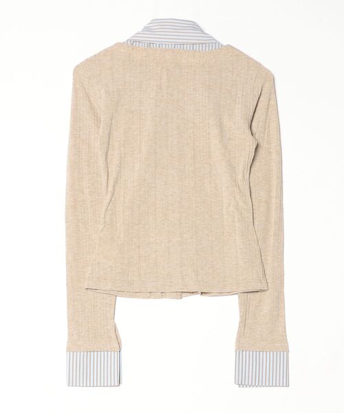 Nadana(ナダナ)の「シャツドッキングレイヤード風ニット(Tシャツ/カットソー・レディース・ベージュ/グレー・FREE)」の21枚目の写真