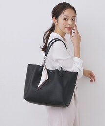 index | ストライプスカーフ付きトートバッグ【A4サイズ】(トートバッグ)