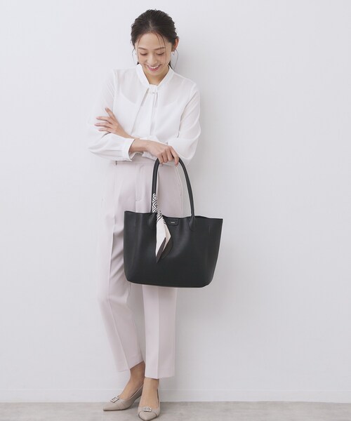 index（インデックス）の「ストライプスカーフ付きトートバッグ【A4サイズ】（トートバッグ・レディース・ベージュ/ブラック・00）」の20枚目の写真