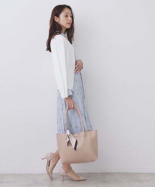 index（インデックス）の「ストライプスカーフ付きトートバッグ【A4サイズ】（トートバッグ・レディース・ベージュ/ブラック・00）」の17枚目の写真