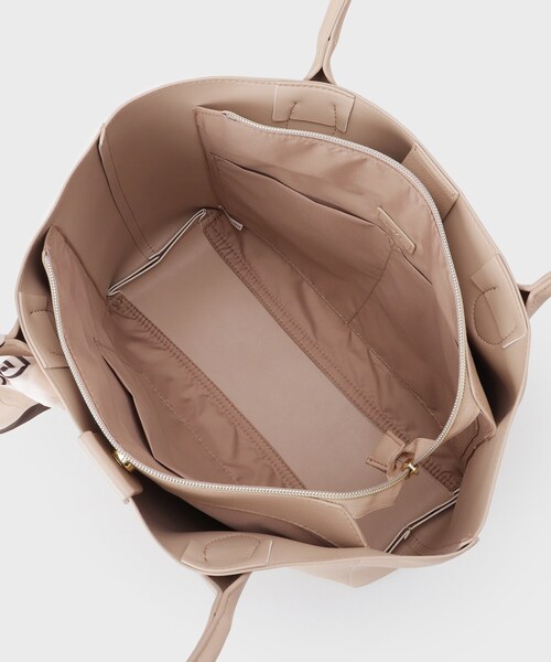 index（インデックス）の「ストライプスカーフ付きトートバッグ【A4サイズ】（トートバッグ・レディース・ベージュ/ブラック・00）」の11枚目の写真