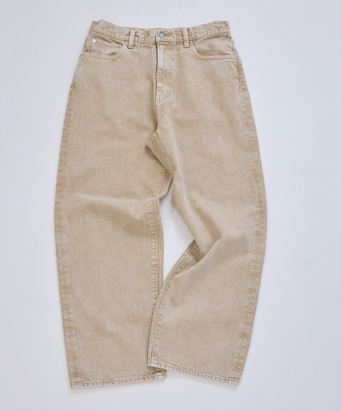 JOURNAL STANDARD relume（ジャーナルスタンダード　レリューム）の「＜Relume Jeans＞コーンデニム カツラギ ワイドパンツ（デニムパンツ・メンズ・ナチュラル/ブラックミックス/ライトパープル・MEDIUM/LARGE）」の3枚目の写真