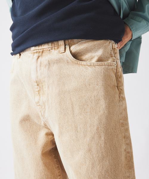 JOURNAL STANDARD relume（ジャーナルスタンダード　レリューム）の「＜Relume Jeans＞コーンデニム カツラギ ワイドパンツ（デニムパンツ・メンズ・ナチュラル/ブラックミックス/ライトパープル・MEDIUM/LARGE）」の6枚目の写真