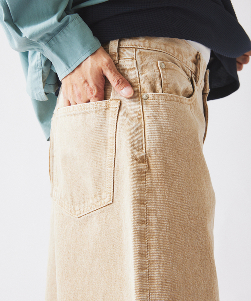 JOURNAL STANDARD relume（ジャーナルスタンダード　レリューム）の「＜Relume Jeans＞コーンデニム カツラギ ワイドパンツ（デニムパンツ・メンズ・ナチュラル/ブラックミックス/ライトパープル・MEDIUM/LARGE）」の7枚目の写真