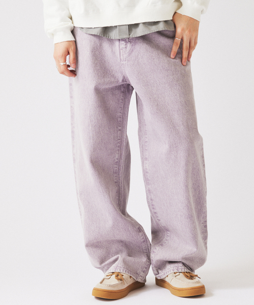 JOURNAL STANDARD relume（ジャーナルスタンダード　レリューム）の「＜Relume Jeans＞コーンデニム カツラギ ワイドパンツ（デニムパンツ・メンズ・ナチュラル/ブラックミックス/ライトパープル・MEDIUM/LARGE）」の13枚目の写真