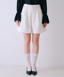 ハイウエストショートパンツ 春服 夏服 フェミニン きれいめ