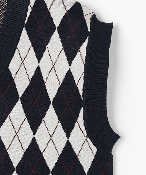 NICOLE CLUB（ニコル　クラブ）の「アーガイルベスト（ベスト・レディース・ネイビー/ボルドー/ライトグレー・FREE）」の22枚目の写真