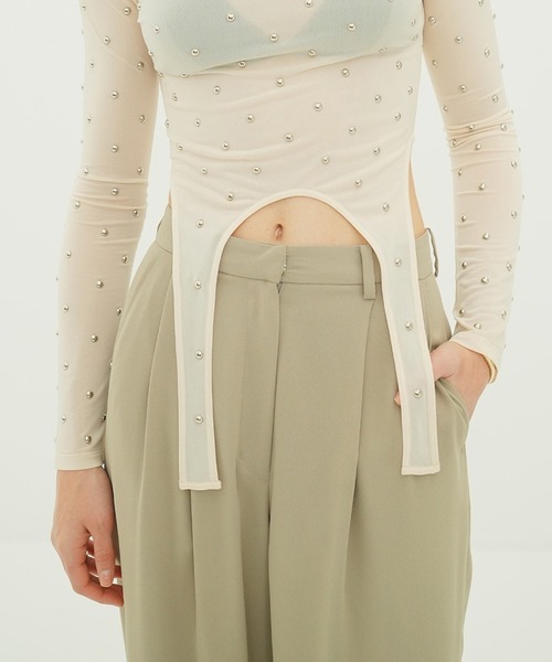 CLANE(クラネ)の「BASIC TUCK PANTS(スラックス・レディース・ベージュ/ブラック・1/0/2)」の20枚目の写真