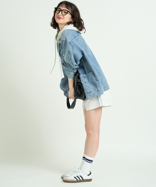 A.D.C.L.(エーディーシーエル)の「デニムサイドライン トラックショートパンツ(その他パンツ・レディース・杢グレー・M/L)」の13枚目の写真