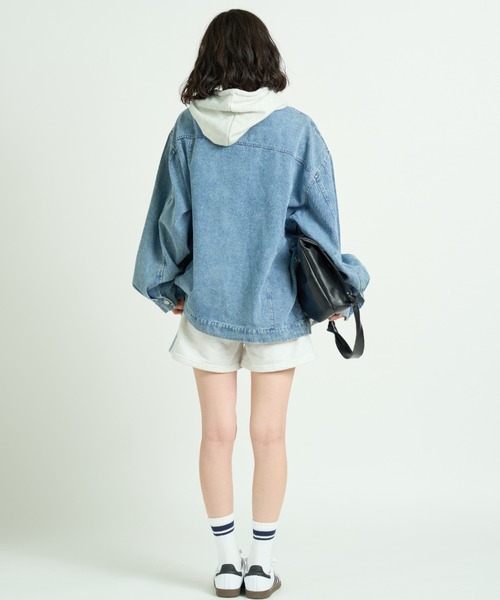 A.D.C.L.(エーディーシーエル)の「デニムサイドライン トラックショートパンツ(その他パンツ・レディース・杢グレー・M/L)」の14枚目の写真