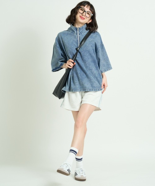 A.D.C.L.(エーディーシーエル)の「デニムサイドライン トラックショートパンツ(その他パンツ・レディース・杢グレー・M/L)」の15枚目の写真
