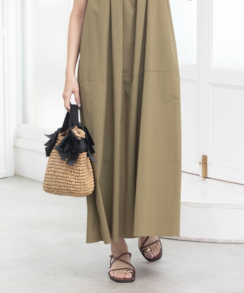 MIAN （ミアン）の「サイドリボンペーパートートバッグ【詳細動画あり】（かごバッグ・レディース・ブラック/モカ/ベージュ・FREE）」の16枚目の写真