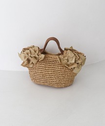 MIAN （ミアン）の「サイドリボンペーパートートバッグ【詳細動画あり】（かごバッグ）」