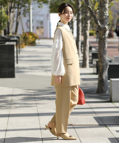 Gready Brilliant（グレディブリリアン）の「Ｗクロスハイウエストテーパードパンツ（その他パンツ・レディース・ブラック/キャメル・38/36/34）」の14枚目の写真