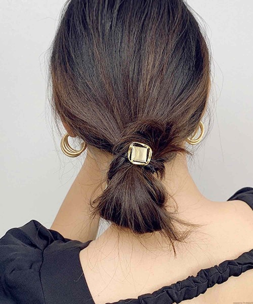 tone（トーン）の「pur chouchou/スクエア フラワー バタフライ ヘアゴム P4547（ヘアゴム・レディース・その他3/その他2/その他1/その他7/その他4/その他6/その他5・FREE）」の2枚目の写真
