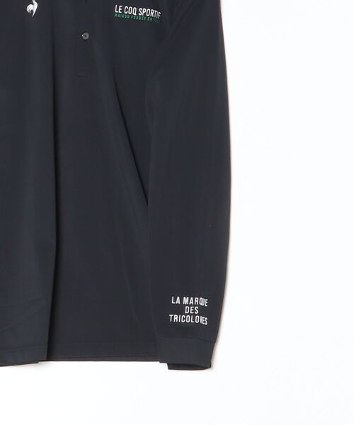 le coq sportif GOLF(ルコックスポルティフゴルフ)の「【le coq sportif GOLF】消臭/吸汗速乾/遮熱/UV CUT(UPF50+)/ストレッチ マーキングデザイン長袖ポロシャツ ゴルフウェア(ポロシャツ・メンズ・ブラック/ホワイト/ネイビー・M/L/XL/3L)」の15枚目の写真