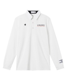【le coq sportif GOLF】消臭/吸汗速乾/遮熱/UV CUT(UPF50+)/ストレッチ　マーキングデザイン長袖ポロシャツ　ゴルフウェア