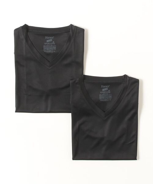 HANES(ヘインズ)の「【Hanes/ヘインズ】メンズ 【2枚組】Hanes MOVES スクエアメッシュ スリーブレスTシャツ(Tシャツ/カットソー・メンズ・ホワイト/ライトグレー/ブラック・M/L/LL)」の2枚目の写真