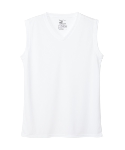 HANES(ヘインズ)の「【Hanes/ヘインズ】メンズ 【2枚組】Hanes MOVES スクエアメッシュ スリーブレスTシャツ(Tシャツ/カットソー・メンズ・ホワイト/ライトグレー/ブラック・M/L/LL)」の11枚目の写真
