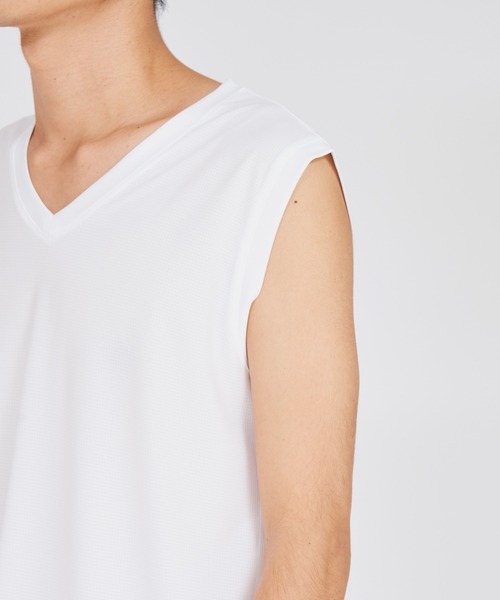 HANES(ヘインズ)の「【Hanes/ヘインズ】メンズ 【2枚組】Hanes MOVES スクエアメッシュ スリーブレスTシャツ(Tシャツ/カットソー・メンズ・ホワイト/ライトグレー/ブラック・M/L/LL)」の5枚目の写真