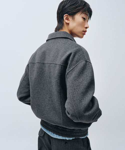 INTEMPOMOOD（インテンポムード）の「パッチポケットウールブルゾン_グレー（ブルゾン・メンズ・グレー・MEDIUM/LARGE）」の11枚目の写真