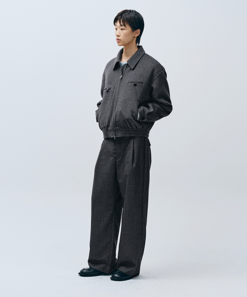 INTEMPOMOOD（インテンポムード）の「パッチポケットウールブルゾン_グレー（ブルゾン・メンズ・グレー・MEDIUM/LARGE）」の14枚目の写真