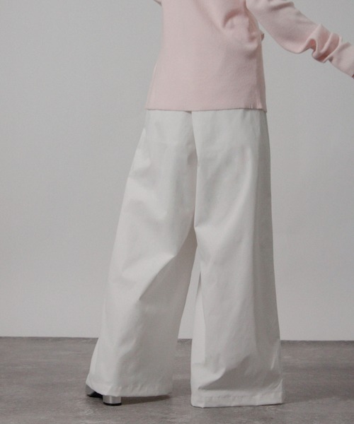 Social GIRL（ソーシャルガール）の「2026SS ハイウエストタックワイドパンツ スラックスパンツ（スラックス・レディース・ベージュ/オフホワイト/ブラック・M/L）」の12枚目の写真