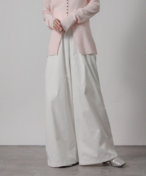 Social GIRL（ソーシャルガール）の「2026SS ハイウエストタックワイドパンツ スラックスパンツ（スラックス・レディース・ベージュ/オフホワイト/ブラック・M/L）」の14枚目の写真