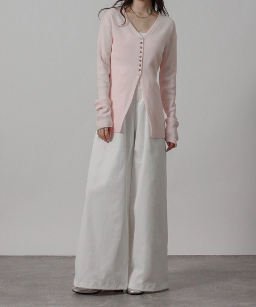 Social GIRL（ソーシャルガール）の「2026SS ハイウエストタックワイドパンツ スラックスパンツ（スラックス・レディース・ベージュ/オフホワイト/ブラック・M/L）」の16枚目の写真