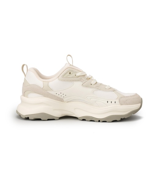 FILA(フィラ)の「WAVY BLOCK / ウェイビーブロック / カジュアルスニーカー(スニーカー・レディース・ベージュ・25.5cm/25.0cm/24.5cm/24.0cm/23.5cm/23.0cm/28.0cm/27.5cm/27.0cm/26.5cm/26.0cm/29.0cm)」の6枚目の写真