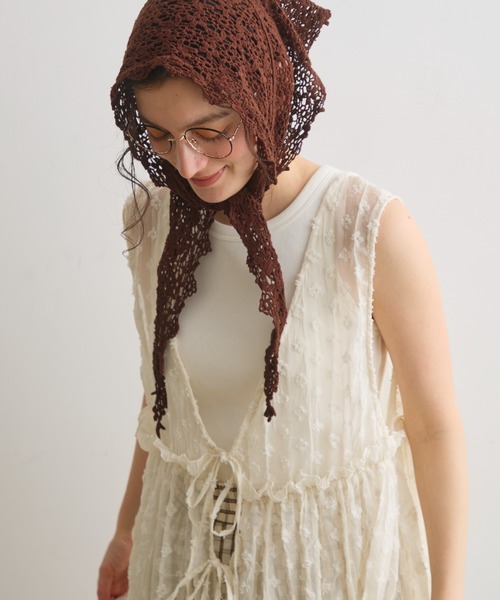 Crisp（クリスプ）の「2wayフリルギャザータンク（シャツ/ブラウス・レディース・アイボリー/ナチュラル・FREE）」の6枚目の写真