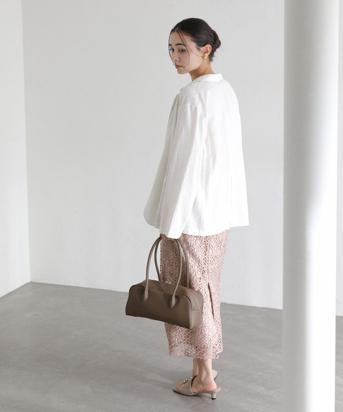 La TOTALITE（ラトータリテ）の「【洗える】ラティスレーススカート（スカート・レディース・バーガンディー/ネイビー・40/38/36）」の14枚目の写真