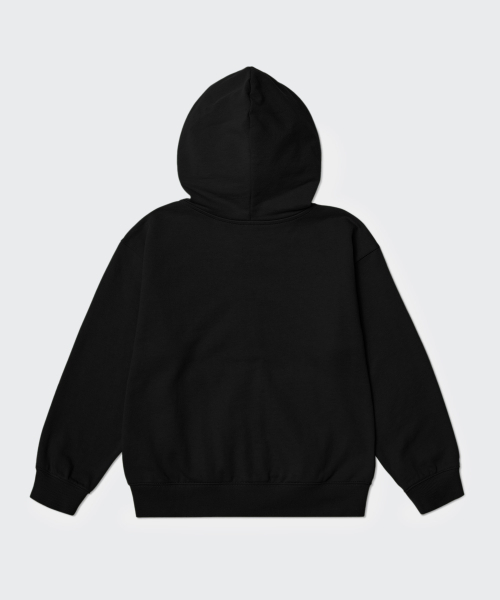 MUSINSA STANDARD KIDS（ムシンサスタンダードキッズ）の「オーバーサイズフードパーカー スウェットジップアップ [ブラック]（ブルゾン・レディース・その他・100/110/120/140/150/160/130）」の5枚目の写真