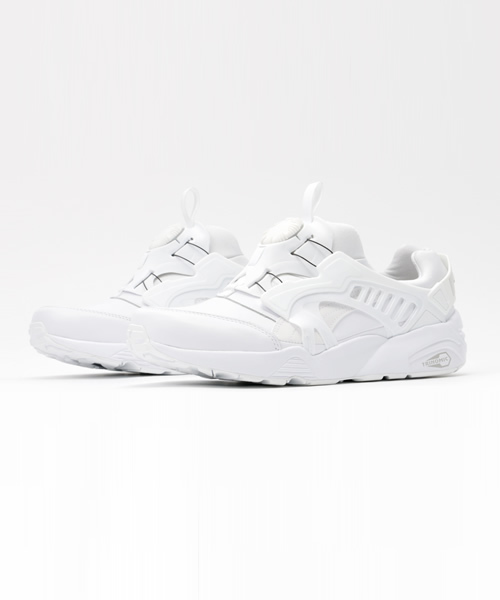 PUMA（プーマ）の「TRINOMIC DISC BLAZE LEATHER（スニーカー・メンズ・ホワイト/ブルー/ブラック・24.0cm/25.0cm/26.0cm/27.0cm/27.5cm/28.0cm/28.5cm/24.5cm/25.5cm/26.5cm/23.0cm/23.5cm/22.5cm/29.0cm）」の2枚目の写真