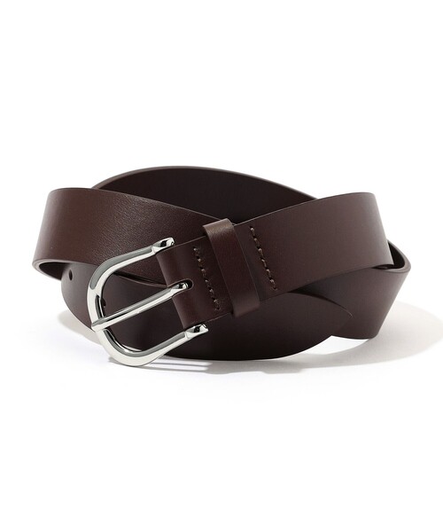 LEFIJE(レフィエ)の「LEFIJE ROUND レザーベルト(ベルト・レディース・ブラック/ダークブラウン・FREE)」の1枚目の写真