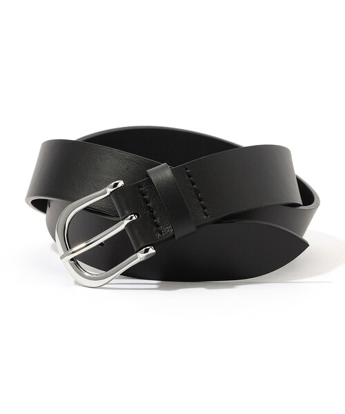 LEFIJE(レフィエ)の「LEFIJE ROUND レザーベルト(ベルト・レディース・ブラック/ダークブラウン・FREE)」の2枚目の写真