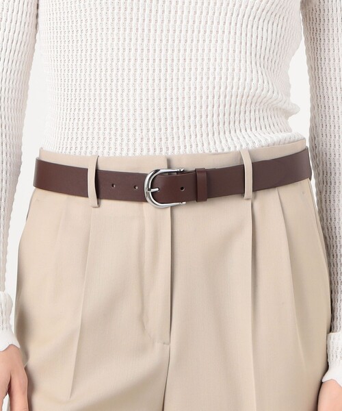 LEFIJE(レフィエ)の「LEFIJE ROUND レザーベルト(ベルト・レディース・ブラック/ダークブラウン・FREE)」の3枚目の写真