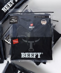 Hanes/へインズ BEEFY/ビーフィー 無地 リブ クルーネック 半袖Tシャツ/1P パックT/レディース メンズ