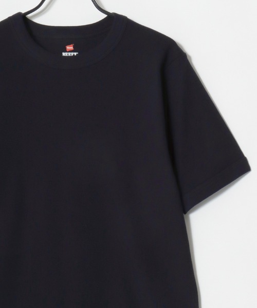 HANES(ヘインズ)の「Hanes/へインズ BEEFY/ビーフィー 無地 リブ クルーネック 半袖Tシャツ/1P パックT/レディース メンズ(Tシャツ/カットソー・メンズ・ネイビー/ホワイト/グレー/ブラック・S/M/XL/L)」の6枚目の写真