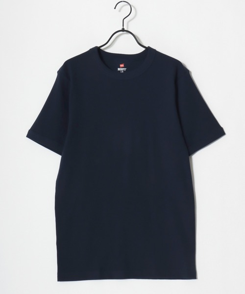 HANES(ヘインズ)の「Hanes/へインズ BEEFY/ビーフィー 無地 リブ クルーネック 半袖Tシャツ/1P パックT/レディース メンズ(Tシャツ/カットソー・メンズ・ネイビー/ホワイト/グレー/ブラック・S/M/XL/L)」の12枚目の写真